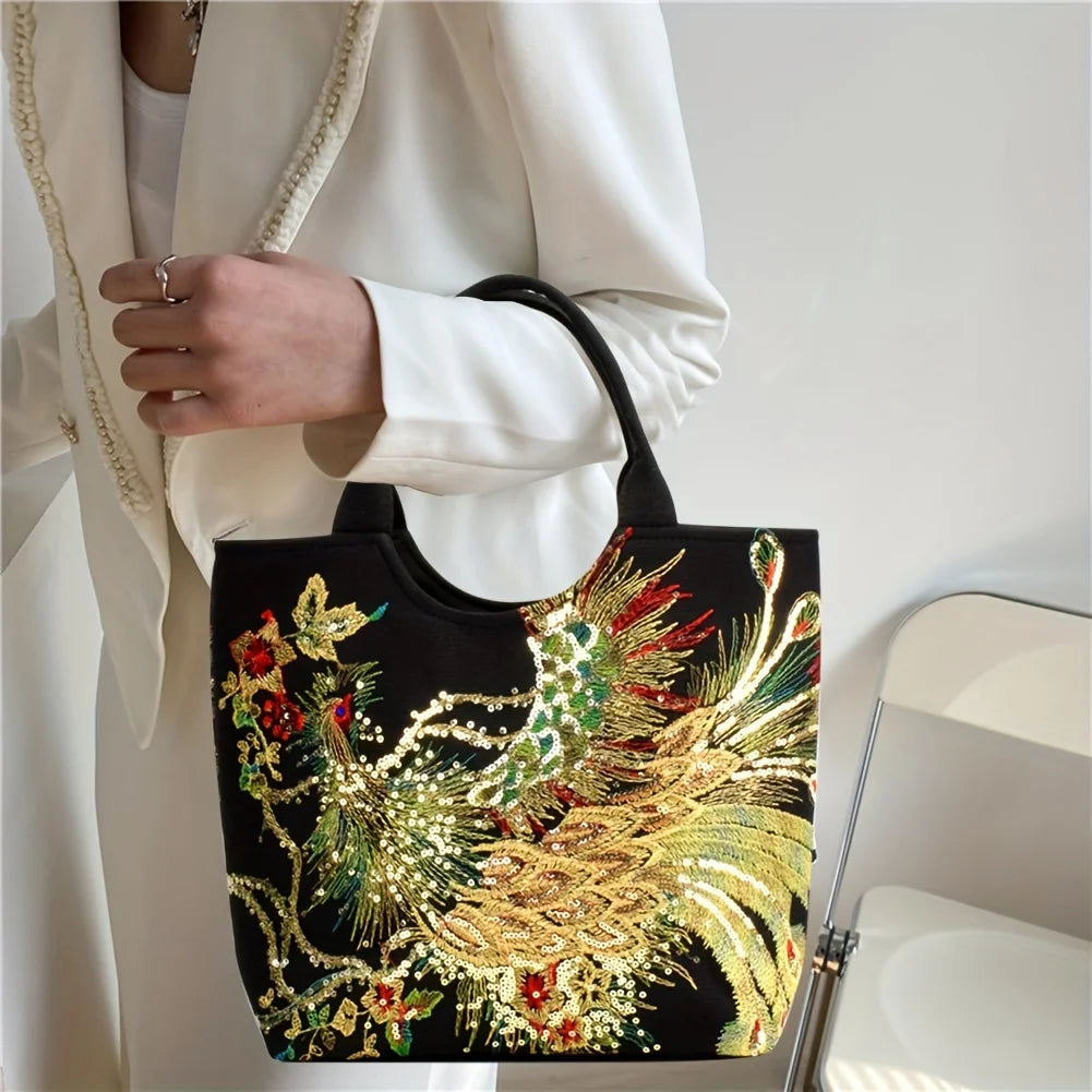 Elegant Embroidered Tote